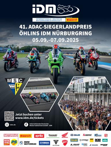 41. ADAC-Siegerlandpreis der IDM am Nürburgring – Motorrad-Rennsport der Spitzenklasse